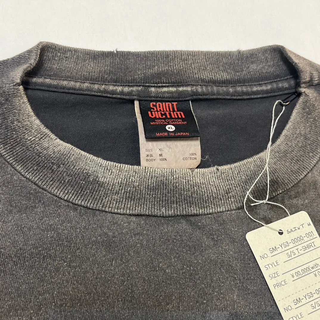Customized joint model with correct main mark, wash mark SAINT M × Printed, washed, aged and cracked